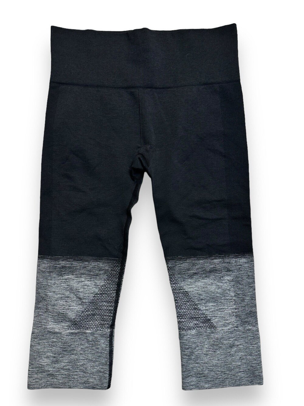 Lululemon Seamlessly Street Crop Leggings Women's 6 Heathered Black Gray Ombre
